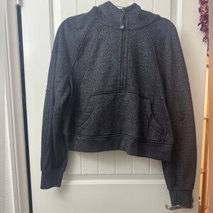 Lululemon athletica Scuba Oversized Half Zip Sparkle Black/ Silver